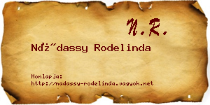Nádassy Rodelinda névjegykártya